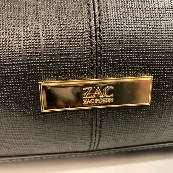 ZAC POSEN Black Large Shirley Bow Purse w/dust bag. Great condition. 🌸 - Picture 4 of 11